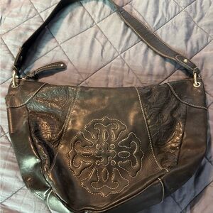 Black Leather Shoulder Bag